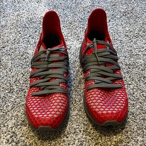 Puma Red and Gray Men's Athletic Shoes
